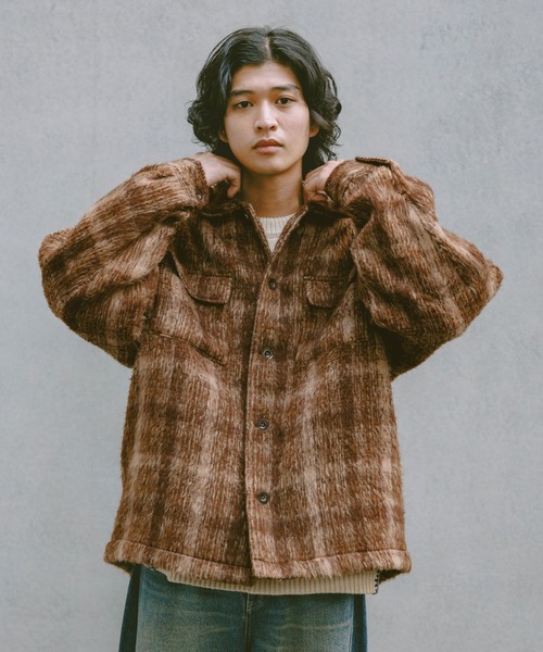 RAGEBLUE(レイジブルー)の「SHAGGY CHECK CPO JACKET / シャギーチェックジャケット(ブルゾン・メンズ・ブラック系その他/ブラウン系その他・LARGE/MEDIUM)」の20枚目の写真
