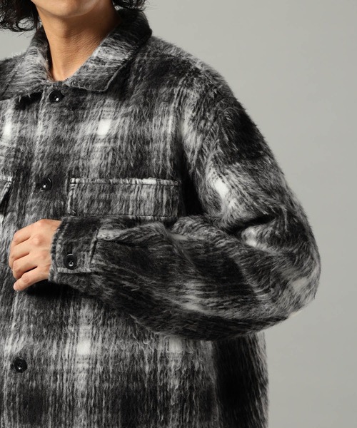 セール】SHAGGY CHECK CPO JACKET / シャギーチェックジャケット