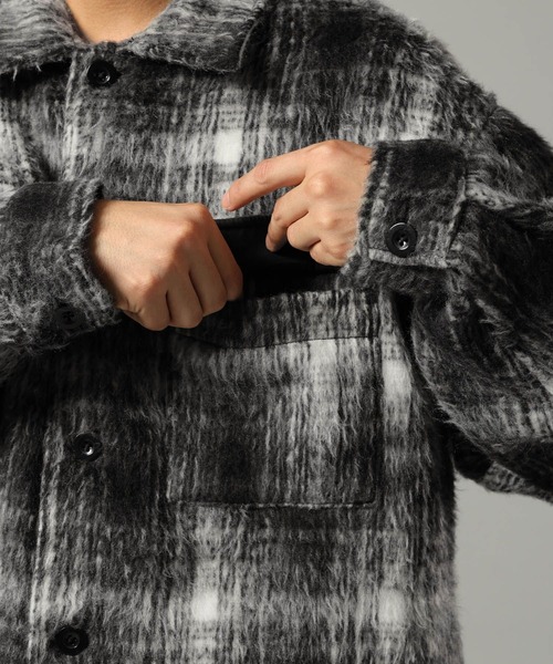 セール】SHAGGY CHECK CPO JACKET / シャギーチェックジャケット