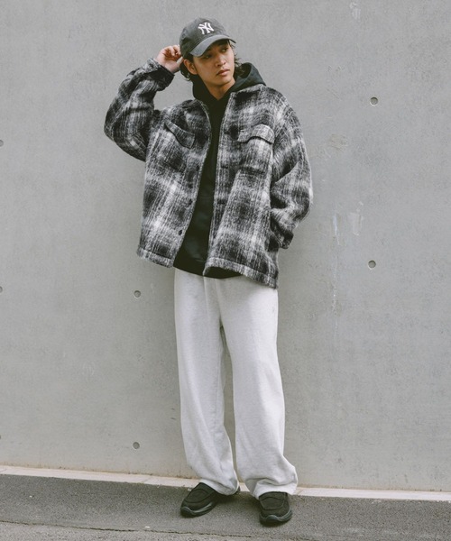 RAGEBLUE(レイジブルー)の「SHAGGY CHECK CPO JACKET / シャギーチェックジャケット(ブルゾン・メンズ・ブラック系その他/ブラウン系その他・LARGE/MEDIUM)」の3枚目の写真