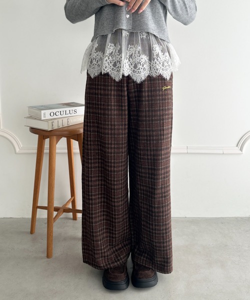セール】チェック柄ワイドパンツ（その他パンツ）｜wears（ウェアーズ