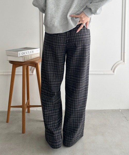 セール】チェック柄ワイドパンツ（その他パンツ）｜wears（ウェアーズ
