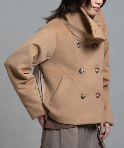 MARECHAL TERRE（マルシャルテル）の「スタンドダウンコート（ダウンジャケット/コート・レディース・キャメル/グレー/ブラック/ネイビー・MEDIUM）」の5枚目の写真