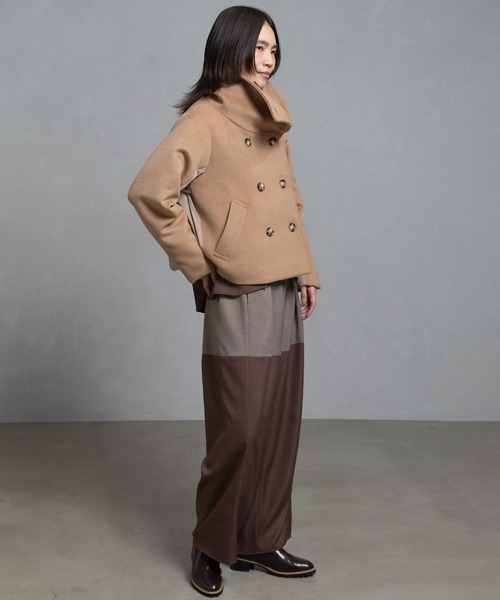 MARECHAL TERRE（マルシャルテル）の「スタンドダウンコート（ダウンジャケット/コート・レディース・キャメル/グレー/ブラック/ネイビー・MEDIUM）」の8枚目の写真