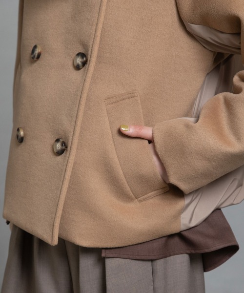 MARECHAL TERRE（マルシャルテル）の「スタンドダウンコート（ダウンジャケット/コート・レディース・キャメル/グレー/ブラック/ネイビー・MEDIUM）」の11枚目の写真