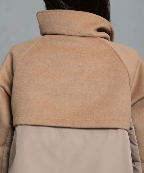 MARECHAL TERRE（マルシャルテル）の「スタンドダウンコート（ダウンジャケット/コート・レディース・キャメル/グレー/ブラック/ネイビー・MEDIUM）」の13枚目の写真