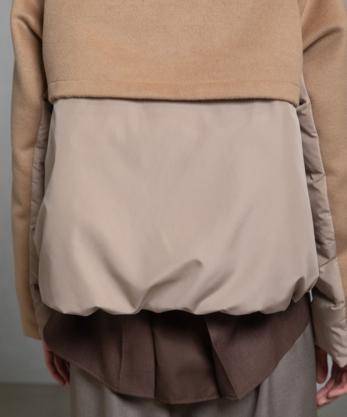 MARECHAL TERRE（マルシャルテル）の「スタンドダウンコート（ダウンジャケット/コート・レディース・キャメル/グレー/ブラック/ネイビー・MEDIUM）」の14枚目の写真