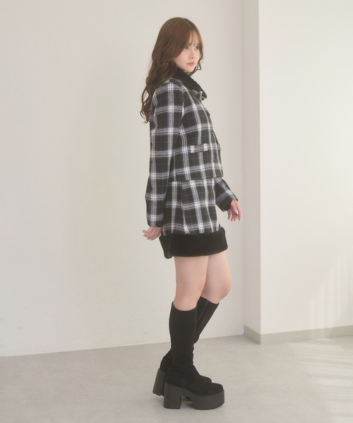 セール】plaid pattern short jacket / チェックショートジャケット