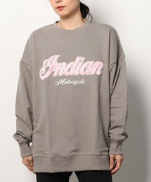 INDIAN（インディアン）の「【RES】【INDIAN】サテン刺繍オーバーサイズトレーナー（スウェット）」