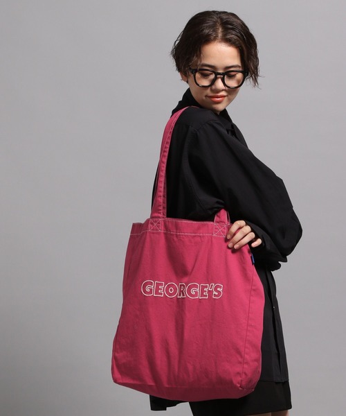 GEORGE'S（ジョージズ）の「【GEORGE'S】ロゴトートBAG（トートバッグ・メンズ・レッド/グリーン/チャコール/ブラウン/オレンジ/ネイビー/キナリ/ダークブラウン/ライトブルー・FREE）」の8枚目の写真
