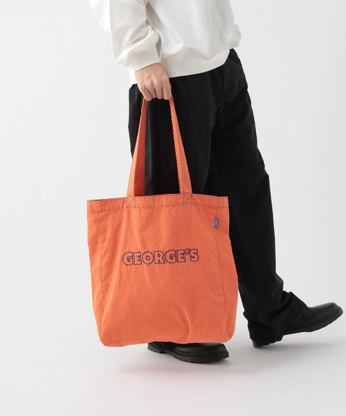 GEORGE'S(ジョージズ)の「【GEORGE'S】ロゴトートBAG(トートバッグ・メンズ・レッド/グリーン/チャコール/ブラウン/オレンジ/ネイビー/キナリ・FREE)」の7枚目の写真