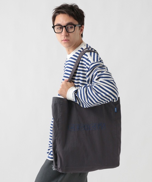 GEORGE'S（ジョージズ）の「【GEORGE'S】ロゴトートBAG（トートバッグ・メンズ・レッド/グリーン/チャコール/ブラウン・FREE）」の2枚目の写真