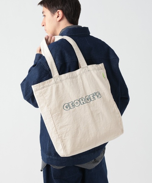 GEORGE'S（ジョージズ）の「【GEORGE'S】ロゴトートBAG（トートバッグ・メンズ・レッド/グリーン/チャコール/ブラウン/オレンジ/ネイビー/キナリ/ダークブラウン/ライトブルー・FREE）」の19枚目の写真