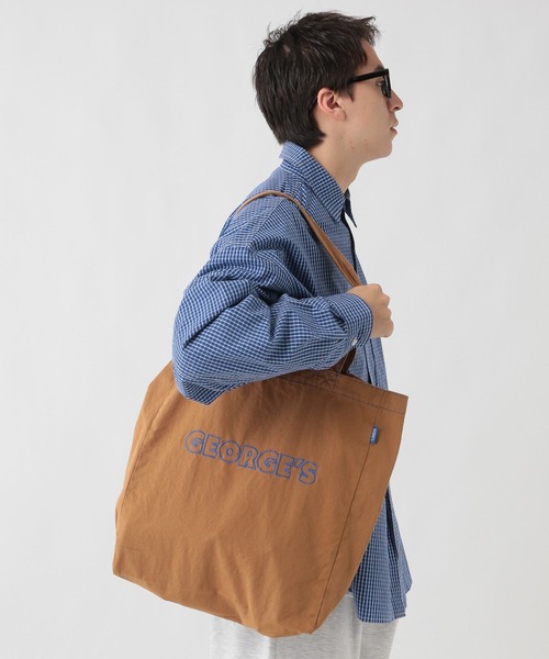 GEORGE'S（ジョージズ）の「【GEORGE'S】ロゴトートBAG（トートバッグ・メンズ・レッド/グリーン/チャコール/ブラウン/オレンジ/ネイビー/キナリ/ダークブラウン/ライトブルー・FREE）」の21枚目の写真