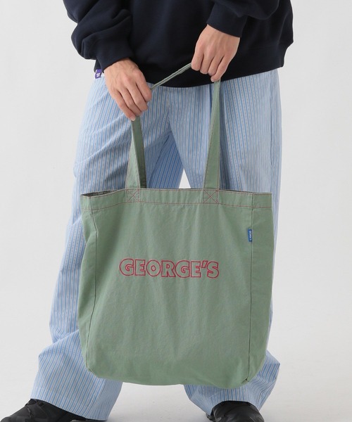 GEORGE'S（ジョージズ）の「【GEORGE'S】ロゴトートBAG（トートバッグ・メンズ・レッド/グリーン/チャコール/ブラウン/オレンジ/ネイビー/キナリ/ダークブラウン/ライトブルー・FREE）」の22枚目の写真