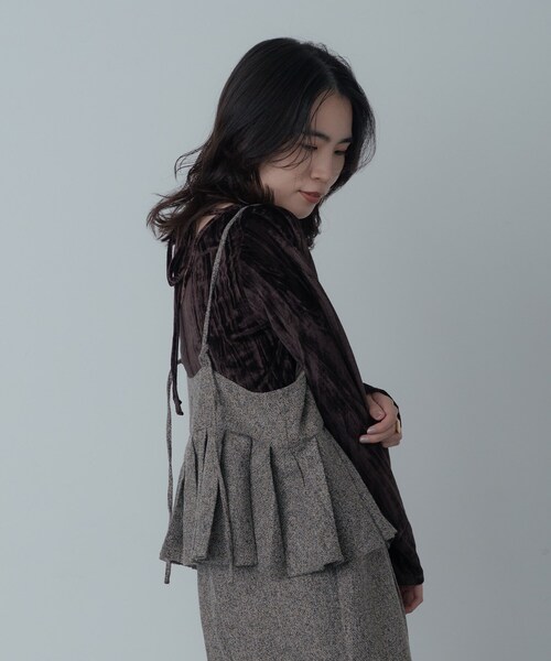 GALLEST(ギャレスト)の「【一部店舗限定】クラッシュベロア2Wayカットソー(Tシャツ/カットソー・レディース・オフホワイト/ブラック/ブラウン系その他・38)」の13枚目の写真