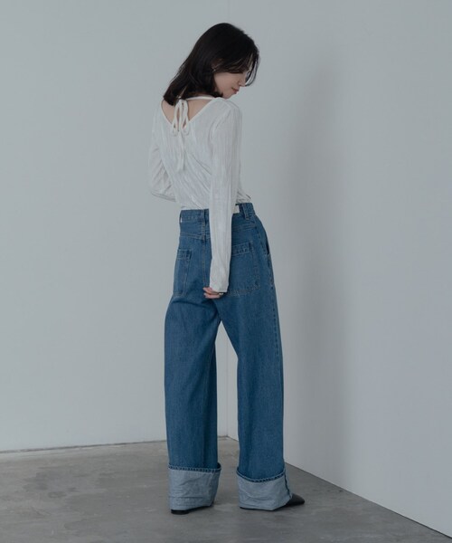 GALLEST(ギャレスト)の「【一部店舗限定】クラッシュベロア2Wayカットソー(Tシャツ/カットソー・レディース・オフホワイト/ブラック/ブラウン系その他・38)」の19枚目の写真