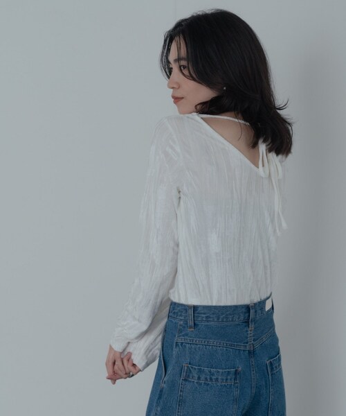 GALLEST(ギャレスト)の「【一部店舗限定】クラッシュベロア2Wayカットソー(Tシャツ/カットソー・レディース・オフホワイト/ブラック/ブラウン系その他・38)」の22枚目の写真