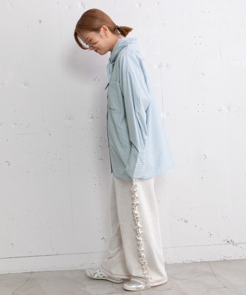 POU DOU DOU（プードゥドゥ）の「ネッカチーフ付きポケットシャツ（シャツ/ブラウス・レディース・ブルー/ライトベージュ/ブラック・M）」の10枚目の写真