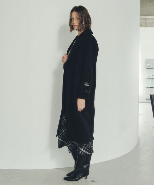 ウール混ロングダブルコート（チェスターコート）｜YECCA VECCA