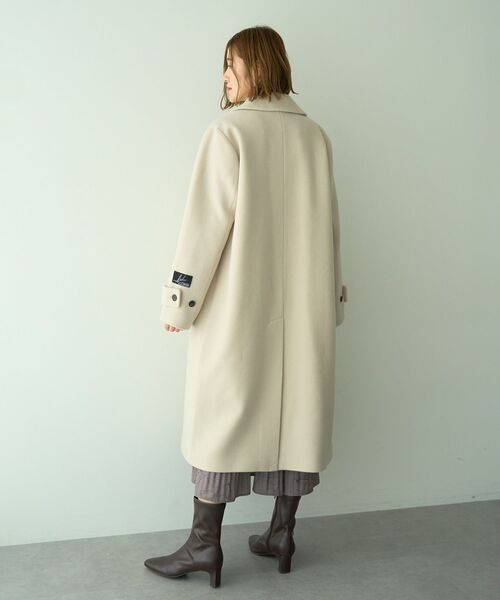 YECCA VECCA（イェッカヴェッカ）の「ウール混ロングダブルコート（チェスターコート・レディース・ブラック/ライトベージュ/グレー/モカ・FREE）」の14枚目の写真