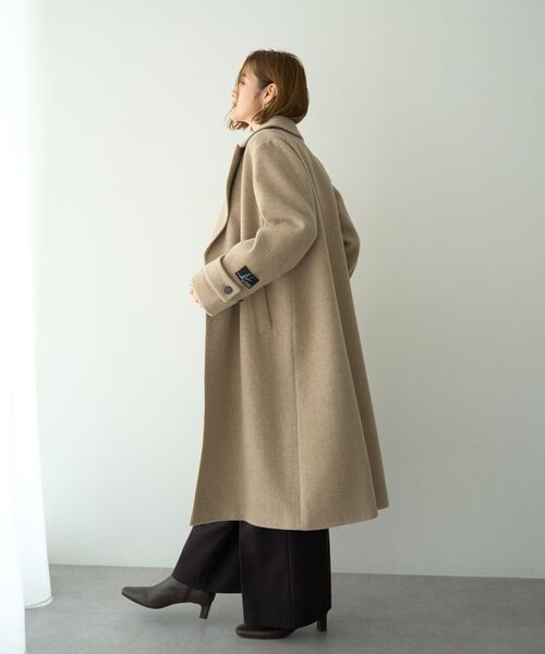 YECCA VECCA（イェッカヴェッカ）の「ウール混ロングダブルコート（チェスターコート・レディース・ブラック/ライトベージュ/グレー/モカ・FREE）」の17枚目の写真