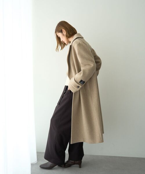 YECCA VECCA（イェッカヴェッカ）の「ウール混ロングダブルコート（チェスターコート・レディース・ブラック/ライトベージュ/グレー/モカ・FREE）」の18枚目の写真