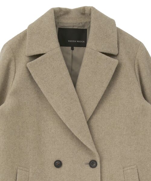YECCA VECCA（イェッカヴェッカ）の「ウール混ロングダブルコート（チェスターコート・レディース・ブラック/ライトベージュ/グレー/モカ・FREE）」の22枚目の写真