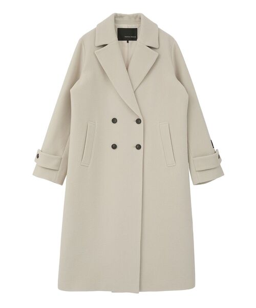 ウール混ロングダブルコート（チェスターコート）｜YECCA VECCA
