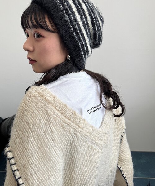 Kastane（カスタネ）の「【S.Mサイズ展開】ブラインドステッチニット（ニット/セーター・レディース・ピンク/アイボリー/ブルー・SMALL/MEDIUM）」の16枚目の写真