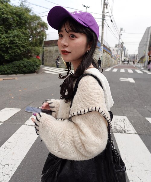 Kastane（カスタネ）の「【S.Mサイズ展開】ブラインドステッチニット（ニット/セーター・レディース・ピンク/アイボリー/ブルー・SMALL/MEDIUM）」の18枚目の写真