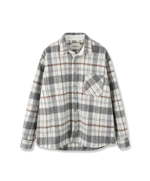AVANDRESS(アバンドレス )の「Albert Overfit Check Shirt Jacket GREY(その他アウター・レディース・ライトグレー・MEDIUM/LARGE)」の1枚目の写真
