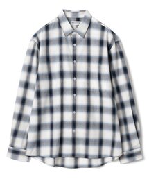 オンブレチェックシャツ[ネイビー]