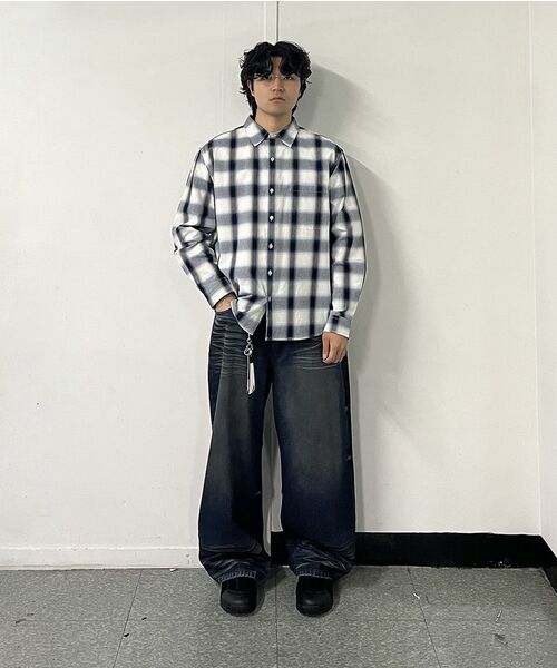 Millo Archive（ミロ アーカイブ）の「オンブレチェックシャツ[ネイビー]（シャツ/ブラウス・メンズ・その他・MEDIUM/LARGE/X-LARGE）」の7枚目の写真