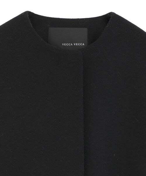 YECCA VECCA（イェッカヴェッカ）の「【国産ウール使用】ノーカラーミドル丈ウールコート（ノーカラーコート・レディース・ブラック/ライトベージュ・FREE）」の14枚目の写真