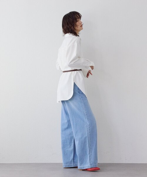 RIVE DROITE（リヴドロワ）の「【MONN.:.(モン)】クリアデニムシャツ（シャツ/ブラウス・レディース・サックスブルー/ホワイト・FREE）」の5枚目の写真