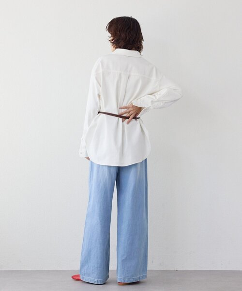 RIVE DROITE（リヴドロワ）の「【MONN.:.(モン)】クリアデニムシャツ（シャツ/ブラウス・レディース・サックスブルー/ホワイト・FREE）」の6枚目の写真