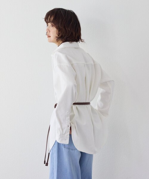 RIVE DROITE（リヴドロワ）の「【MONN.:.(モン)】クリアデニムシャツ（シャツ/ブラウス・レディース・サックスブルー/ホワイト・FREE）」の8枚目の写真