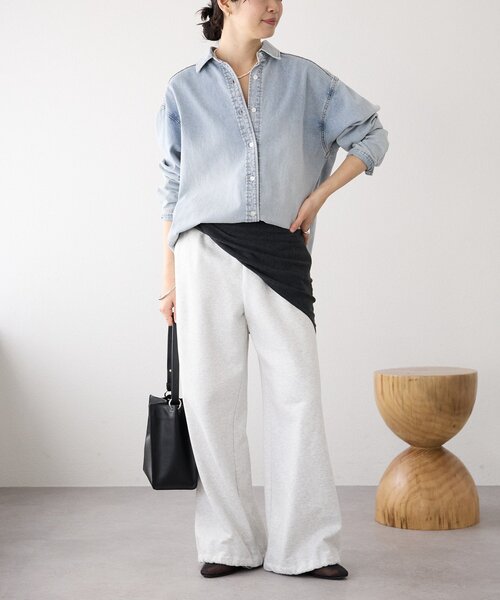 RIVE DROITE（リヴドロワ）の「【MONN.:.(モン)】クリアデニムシャツ（シャツ/ブラウス・レディース・サックスブルー/ホワイト・FREE）」の12枚目の写真