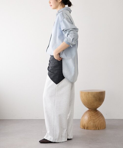 RIVE DROITE（リヴドロワ）の「【MONN.:.(モン)】クリアデニムシャツ（シャツ/ブラウス・レディース・サックスブルー/ホワイト・FREE）」の14枚目の写真