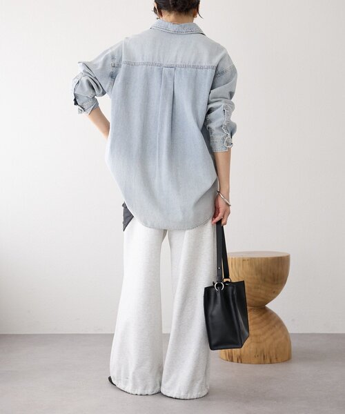 RIVE DROITE（リヴドロワ）の「【MONN.:.(モン)】クリアデニムシャツ（シャツ/ブラウス・レディース・サックスブルー/ホワイト・FREE）」の15枚目の写真