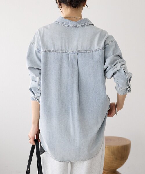 RIVE DROITE（リヴドロワ）の「【MONN.:.(モン)】クリアデニムシャツ（シャツ/ブラウス・レディース・サックスブルー/ホワイト・FREE）」の18枚目の写真