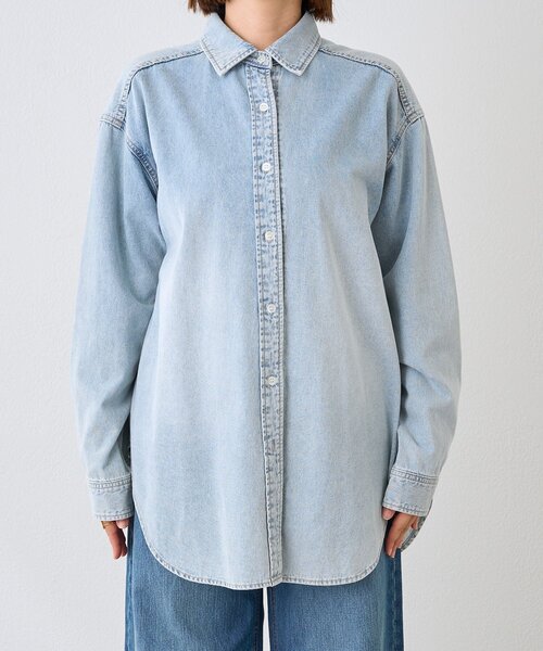 RIVE DROITE（リヴドロワ）の「【MONN.:.(モン)】クリアデニムシャツ（シャツ/ブラウス・レディース・サックスブルー/ホワイト・FREE）」の19枚目の写真