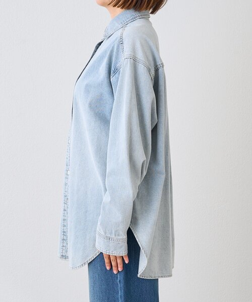 RIVE DROITE（リヴドロワ）の「【MONN.:.(モン)】クリアデニムシャツ（シャツ/ブラウス・レディース・サックスブルー/ホワイト・FREE）」の20枚目の写真