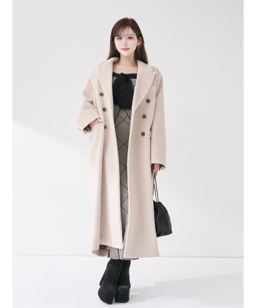 リボンステッチニットロングワンピース（ワンピース）｜Darich