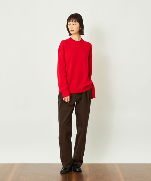 MACKINTOSH PHILOSOPHY（ﾏｯｷﾝﾄｯｼｭ ﾌｨﾛｿﾌｨｰ）の「GREY LABEL ウールカシミヤクルーネックニット（ニット/セーター・レディース・レッド系その他/ダークネイビー/ピンク/グリーン/チャコールグレー・6/2）」の9枚目の写真