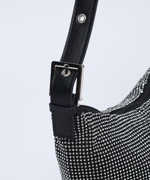 JEANASIS（ジーナシス）の「ガラスストーンBAG/612959（ハンドバッグ・レディース・シルバー/ブラック・FREE）」の12枚目の写真