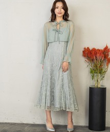 レース フラワー キャミソール ワンピース」に該当するファッション