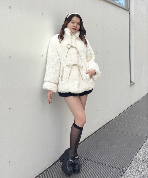 リボンボアジャケット（ダウンジャケット/コート）｜one way