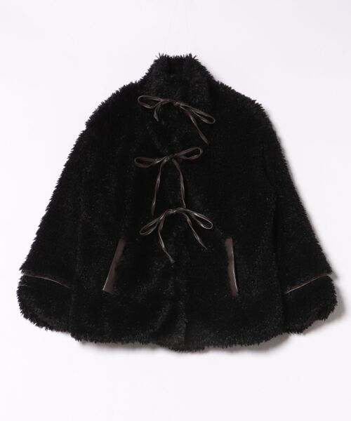 one way（ワンウェイ）の「リボンボアジャケット（ダウンジャケット/コート・レディース・ホワイト/アイボリー/ブラック/グレー・FREE）」の22枚目の写真